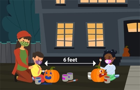 Trick-or-treating 6-feet apart