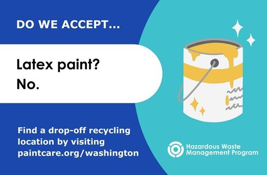 Find a drop off recycling location by visiting paintcare.org/washington
