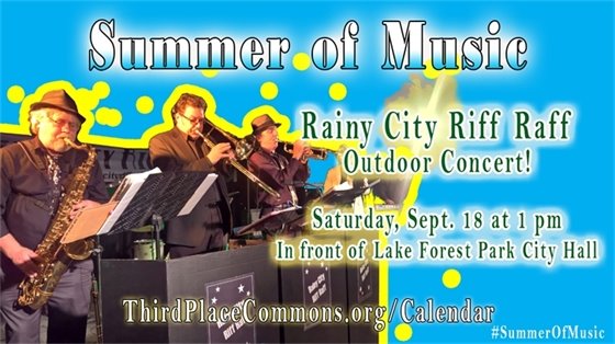 Poster for Rainy City Riff-Raff concert on September 18, 2021