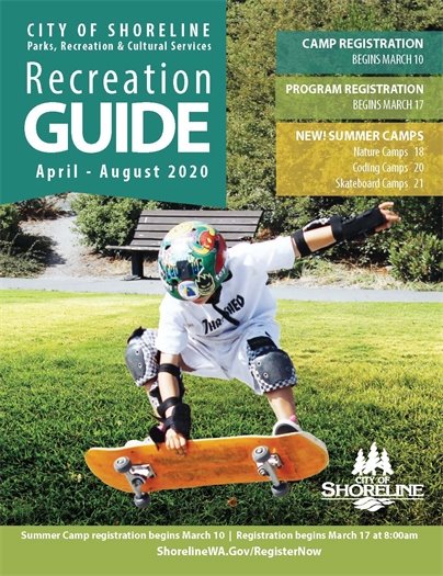 City of Shoreline Recreation Guide - April-August 2020