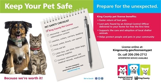 Keep your pets safe, prepare for the unexpected.